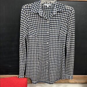 CAbi Mesh Layering Button Down Shirt